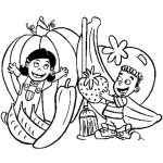 Dibujo para colorear Frutas Gigantes De La Tierra Prometida Para Pintar Y Colorear