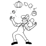 Dibujo para colorear Frutasyverduras Dibujo De Agricultor Haciendo Malavares Con Verduras Y Frutar Para Pintar Y Colorear Frutas Y Verduras