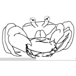 Dibujo para colorear Hamburguesa De Cangrejo Dibujo De Un Cangrejo Con Una Hamburguesita Para Pintar Y Colorear