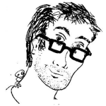 Dibujo para colorear Dibujo De Hombre Con Iguana En El Cuello Para Pintar Y Colorear