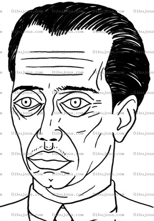 Dibujo para colorear Hombre Feo Pero Con Ojos Claros Para Pintar Y Colorear
