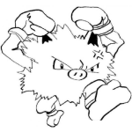 Dibujo para colorear Moustruo Boxeador Para Pintar Y Colorear