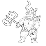 Dibujo para colorear Vikingo Cacho Roto Para Pintar Y Colorear A Un Vikingo Con El Cacho Quebrado