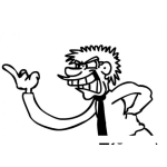 Dibujo para colorear Dibujo De Jefe Llamando A Un Empleado Con El Dedo Para Pintar Y Colorear
