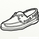 Dibujo para colorear Dibujo De Mocasin Sperry Original Para Pintar Y Colorear