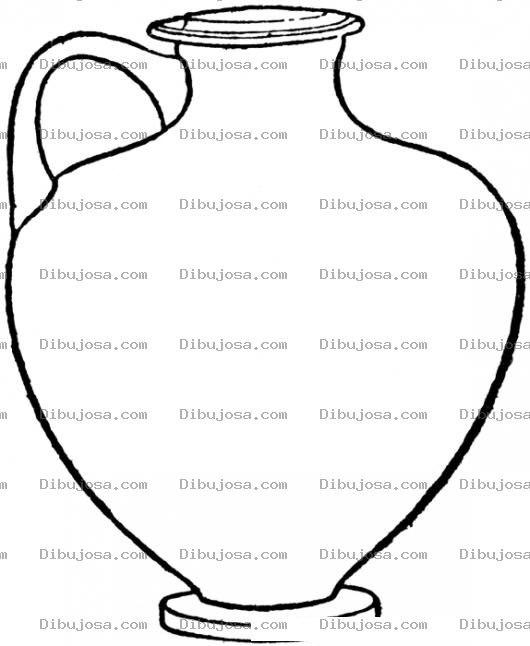 Dibujo para colorear Dibujo De Un Cantaro De Barro Para Pintar Y Colorear