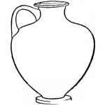 Dibujo para colorear Dibujo De Un Cantaro De Barro Para Pintar Y Colorear