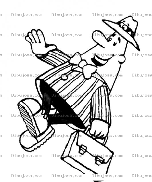 Dibujo para colorear Dibujo De Vendedor Feliz Para Pintar Y Colorear