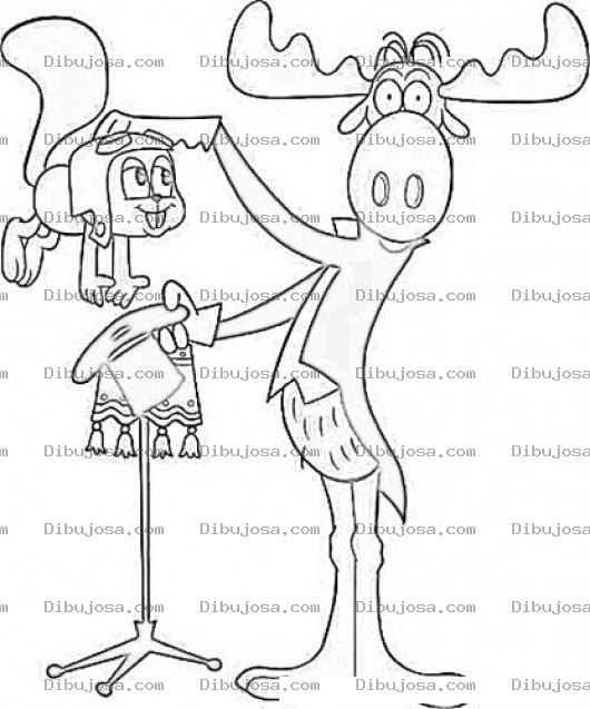 Dibujo para colorear Rocky Y Bullwincle Para Pintar Y Colorear