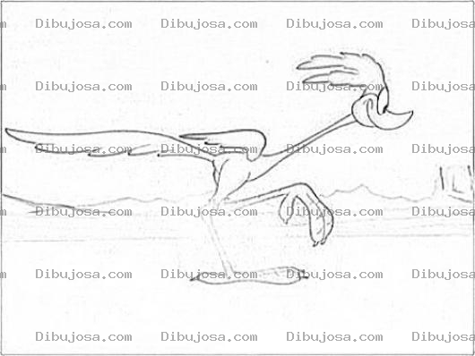 Dibujo para colorear Correcaminos Dibujo Del Corre Caminos Corriendo Para Pintar Y Colorear