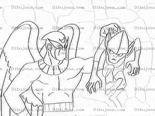 Dibujo para colorear Dibujo De Birdman Para Pintar Y Colorear A Bird Man El Hombre Pajaro