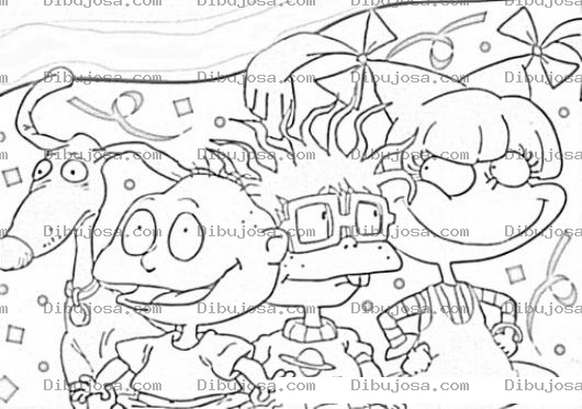 Dibujo para colorear Dibujo De Los Rugrats Para Pintar Y Colorear A Los Personajes De Los Rugratts