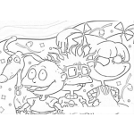 Dibujo para colorear Dibujo De Los Rugrats Para Pintar Y Colorear A Los Personajes De Los Rugratts