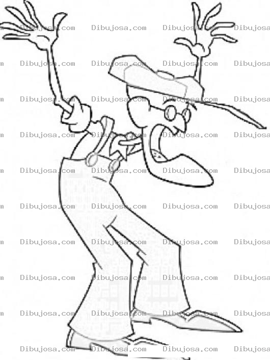 Dibujo para colorear Manods Arriba Esto Es Un Asalto Dibujo De Abuelito Asustado Con Las Manos Levantas Para Pintar Y Colorear