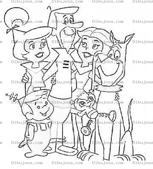 Dibujo para colorear Los Super Sonicos Dibujo De La Familia De Sonico Para Pintar Y Colorear Solo Hace Falta Robotina Y El Jefe De Sonico