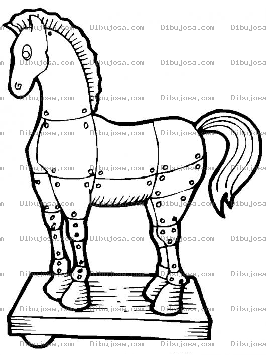 Dibujo para colorear Dibujo Del Caballo De Troya Para Pintar Y Colorear Caballo Troyano