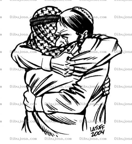 Dibujo para colorear Abrazo Arabe Dibujo De Dos Arabes Abrazados Para Pintar Y Colorear