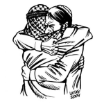 Dibujo para colorear Abrazo Arabe Dibujo De Dos Arabes Abrazados Para Pintar Y Colorear