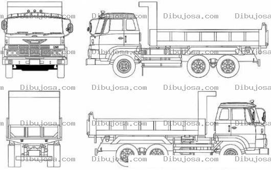 Dibujo para colorear Ganar Dinero Dibujo De Camion Hino El Trabajador  Para Ganar Dinero