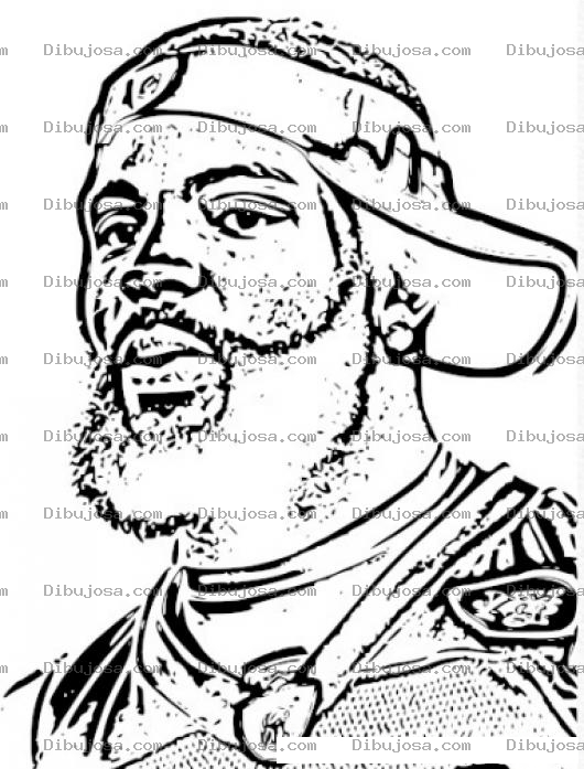 Dibujo para colorear Braylon Edwards Face coloring page