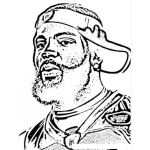 Dibujo para colorear Braylon Edwards Face coloring page