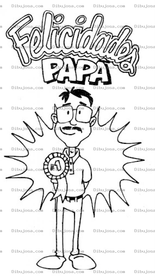 Dibujo para colorear 17 De Junio Dibujo Gratis Del Dia Del Padre Para Imprimir Pintar Y Colorear