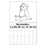 Dibujo para colorear Calendario De Noviembre Para Imprimir Pintar Y Colorear