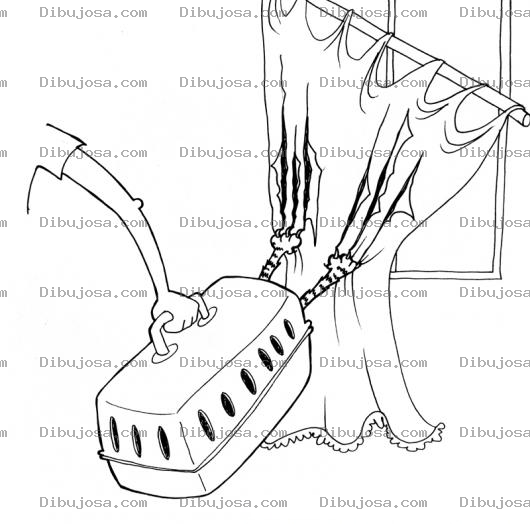 Dibujo para colorear Dibujo De Gato Arunando Cortinas Para No Ir Al Veterinario