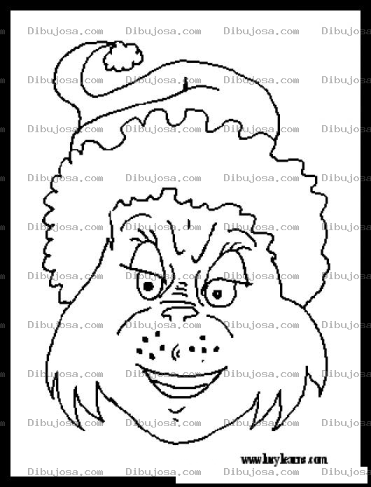 Dibujo para colorear Verde Color De La Envidia Dibujo Del Grinch Envidioso De Santa Claus Para Pintar Y Colorear