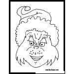 Dibujo para colorear Verde Color De La Envidia Dibujo Del Grinch Envidioso De Santa Claus Para Pintar Y Colorear