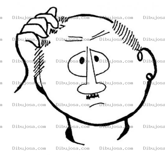 Dibujo para colorear Dibujo De Hombre Confundido Para Pintar Y Colorear