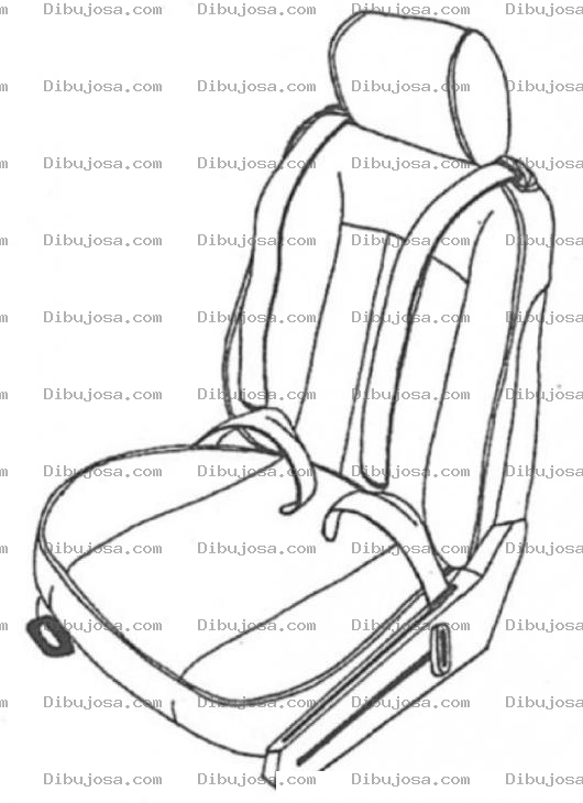 Dibujo para colorear Butaca De Carro Deportivo Para Pintar Y Colorear Sillon De Automobil