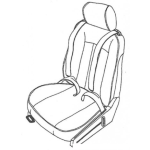 Dibujo para colorear Butaca De Carro Deportivo Para Pintar Y Colorear Sillon De Automobil