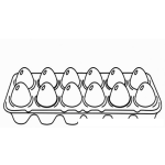 Dibujo para colorear Docena De Huevos Dibujo De Un Carton De Huevos Para Pintar Y Colorear 12 Huevos Docehuevos