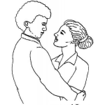 Dibujo para colorear El Colocho Y Su Novia Dibujo Del Murusho Abrazando A Su Mujer Para Pintar Y Colorear