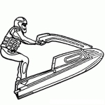 Dibujo para colorear Dibujo De Moto De Agua Para Pintar Y Colorear Una Jetski Waverunner Waveruner Gueibruner Wave Runer