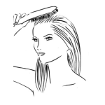 Dibujo para colorear Dibujo De Chica Peinandose Para Pintar Y Colorear