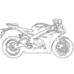 Dibujo para colorear Dibujo De Honda Cbr Para Pintar Y Colorear Cbr600