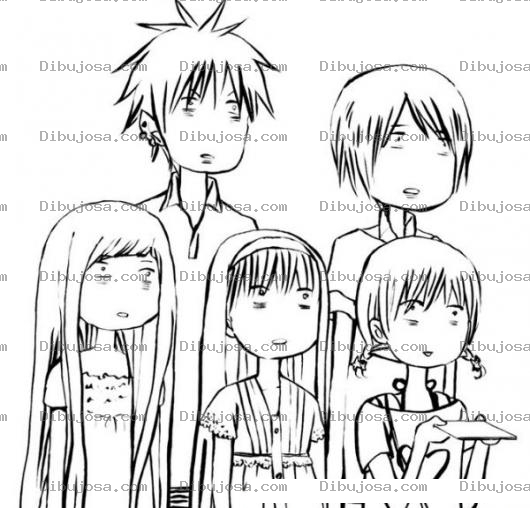 Dibujo para colorear 5 Hermanos Chinos Para Pintar Y Colorear