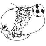 Dibujo para colorear Dibujo De Pelotazo En La Cabeza Para Pintar Y Colorear