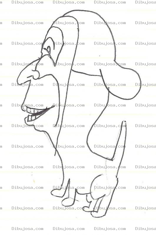 Dibujo para colorear Hombre Perro Dibujo De Perro Con Cabeza De Hombre Para Pintar Y Colorear Hombre Con Cuerpo De Perro