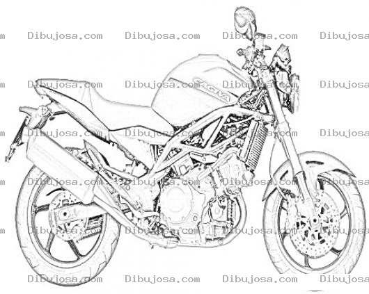 Dibujo para colorear Dibujo De Motocicleta Cagiva Todo Proposito Para Pintar Y Colorear