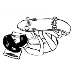 Dibujo para colorear Sk8er Adicto A La Patineta Dibujo De Viejo Barbudo Durmiendo Con Una Patineta Para Pintar Y Colorear