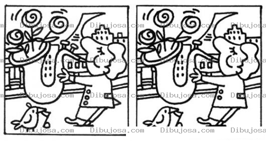 Dibujo para colorear Encuentre Las Diferencias Para Pintar Y Colorear Dibujos Con Diferencias