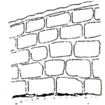 Dibujo para colorear Pared De Blocks Con Cemento Sin Cernido Para Pintar Y Colorear