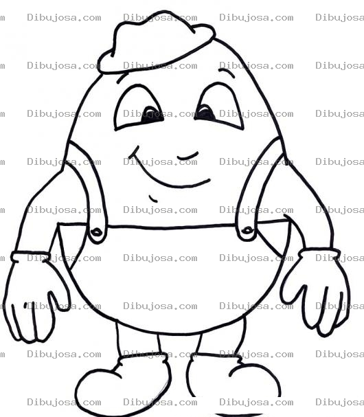 Dibujo para colorear Huevo Aleman Con Oberol Para Pintar Y Colorear