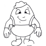 Dibujo para colorear Huevo Aleman Con Oberol Para Pintar Y Colorear