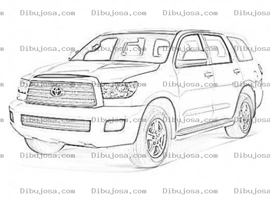 Dibujo para colorear Toyota Sequoia Dibujo De Toyotasequoia Para Pintar Y Colorear Toyota Secuoia