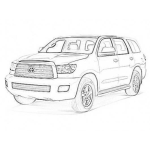 Dibujo para colorear Toyota Sequoia Dibujo De Toyotasequoia Para Pintar Y Colorear Toyota Secuoia