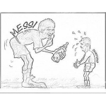 Dibujo para colorear Dibujo De Messi Y Cristiano Ronaldo Para Pintar Y Colorear